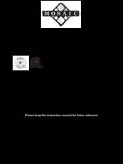 Mosaic G-FTB-10004 Assembly Instructions Manual