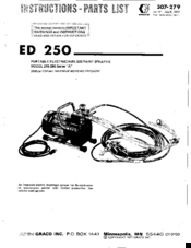 Graco ED 250 Instruction Manual