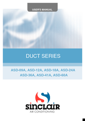 Sinclair DUCT ASD-36A User Manual