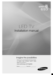 Samsung HG32NC693 Installation Manual