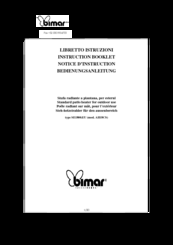 Bimar AH18CS Instruction Booklet