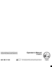 Husqvarna GT48XLS Operator's Manual