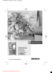 Bosch KGP 39320 Operating Instructions Manual
