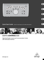 Behringer XENYX CONTROL1USB Quick Start Manual