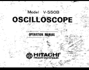 Hitachi V-550 B Operation Manual