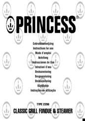 Princess 2290 Instructions For Use Manual
