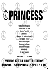 Princess 231112 Instructions For Use Manual