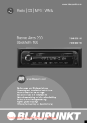 Blaupunkt Buenos Aires 200 Operating And Installation Instructions