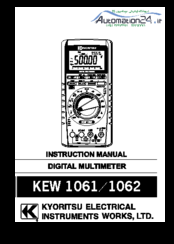 KYORITSU KEW 1061 Instruction Manual