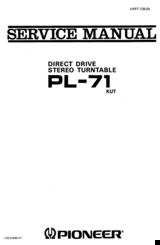 Pioneer PL-71 Service Manual