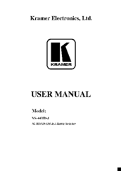 Kramer VS-44HDXI User Manual