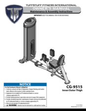 TuffStuff CG-9515 Owner's Manual