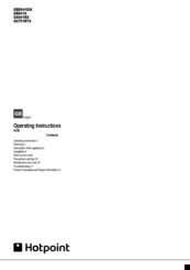 Hotpoint GX751RTX Operating Instructions Manual