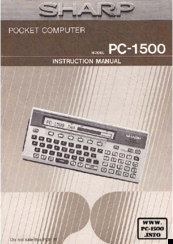 Sharp PC-1500 Instruction Manual