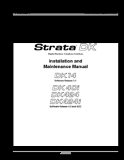 Toshiba DK 14 Installation And Maintenance Manual
