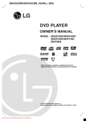 LG DK578XB Owner's Manual