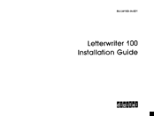 Digital Equipment Letterwriter 100 Installation Manual