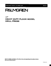 Palmgren 80174 Operating Manual & Parts List