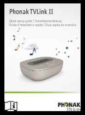 Phonak TVLink II Quick Setup Manual