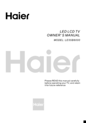 Haier LE55B8000 Owner's Manual