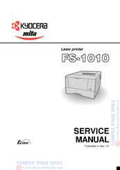 Kyocera FS-101 Service Manual
