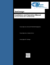 Ocean Optics SeaChanger Installation And Operation Manual