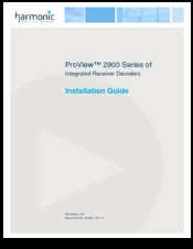 Harmonic ProView 2900 Installation Manual