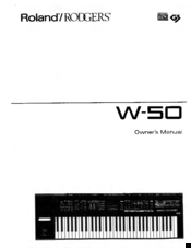 Roland RODGERS W-50 Owner's Manual