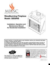 MHSC SB50HB Installation, Operation And Maintenance Manual For Residential Installation