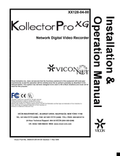 VICONNET KOLLECTORPRO XG Installation & Operation Manual