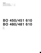 Gaggenau BO 480 610 Installation Instructions Manual