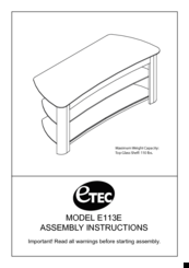 Etec E602E Assembly Instructions Manual