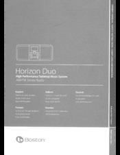 Boston Horizon Duo Owner's Manual
