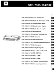 JBL GTR-7535/104/102 Quick Start Manual