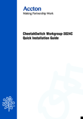 Accton Technology cheetahswitch workgroup-3024c Quick Installation Manual