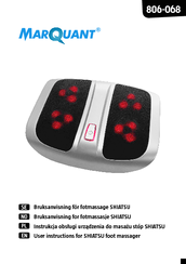 Marquant SHIATSU 806-068 User Instructions