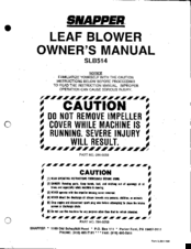 Snapper SLB514 Owner's Manual