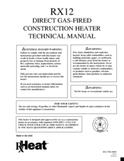 RX Heat RX-TM-0809 Technical Manual