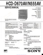 Panasonic HCD-D670AV Service Manual