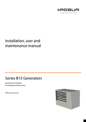 Robur B15 Generators Series Installation, User And Maintenance Manual