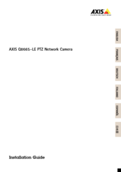 Axis Q8665-LE PTZ Installation Manual