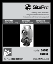 DW SitePro SKT05 Operating And Safety Instructions Manual