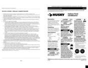 Husky HDS126 Operating Instructions And Parts Manual