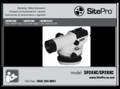 SitePro SP24XC Operating/Safety Instructions Manual