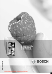 Bosch KGF39P90 Operating Instructions Manual