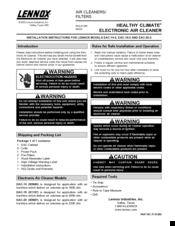 Lennox EAC-20-2 Installation Instructions Manual
