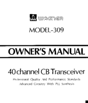 WAGNER 309 Owner's Manual