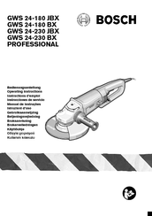 Bosch GWS 24-230 JBX PROFESSIONAL Operating Instructions Manual