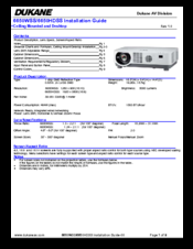Dukane 6650WSS Installation Manual