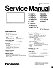 Panasonic PT42P1 - PLASMA DISPLAY Service Manual